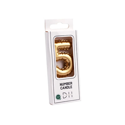 Bougie chiffre - Ballon en aluminium doré