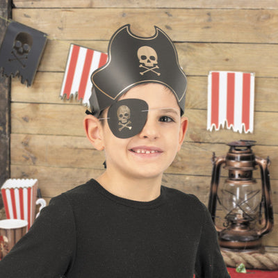 8 Coiffes carton - Pirates