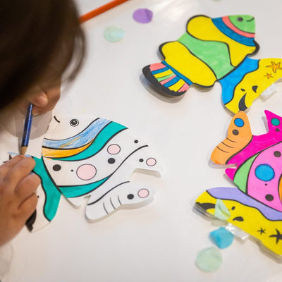 Pack anniversaire coloriages gonflables - x8 Animaux marins