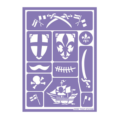 Pochoir de maquillage express - Chevalier et Pirate