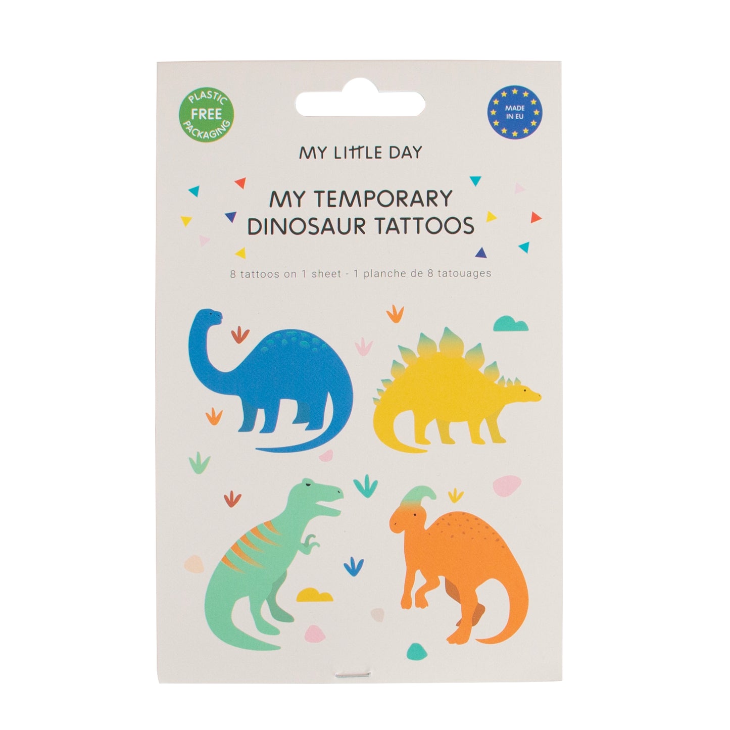 8 Tatouages éphémères - Dinosaures