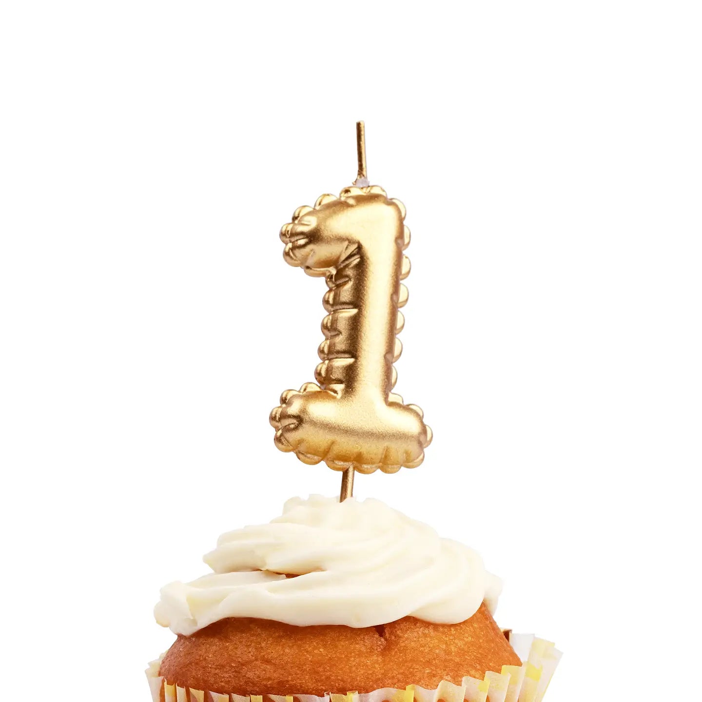 Bougie chiffre - Ballon en aluminium doré
