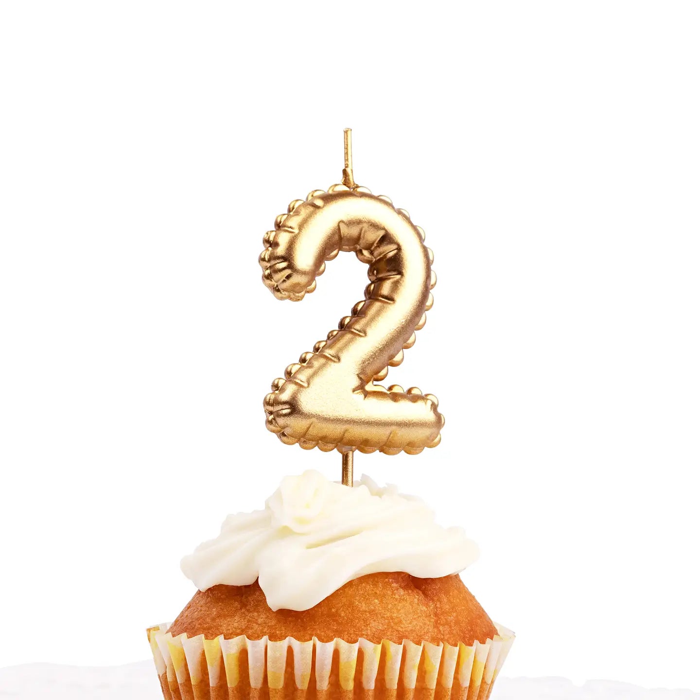 Bougie chiffre - Ballon en aluminium doré