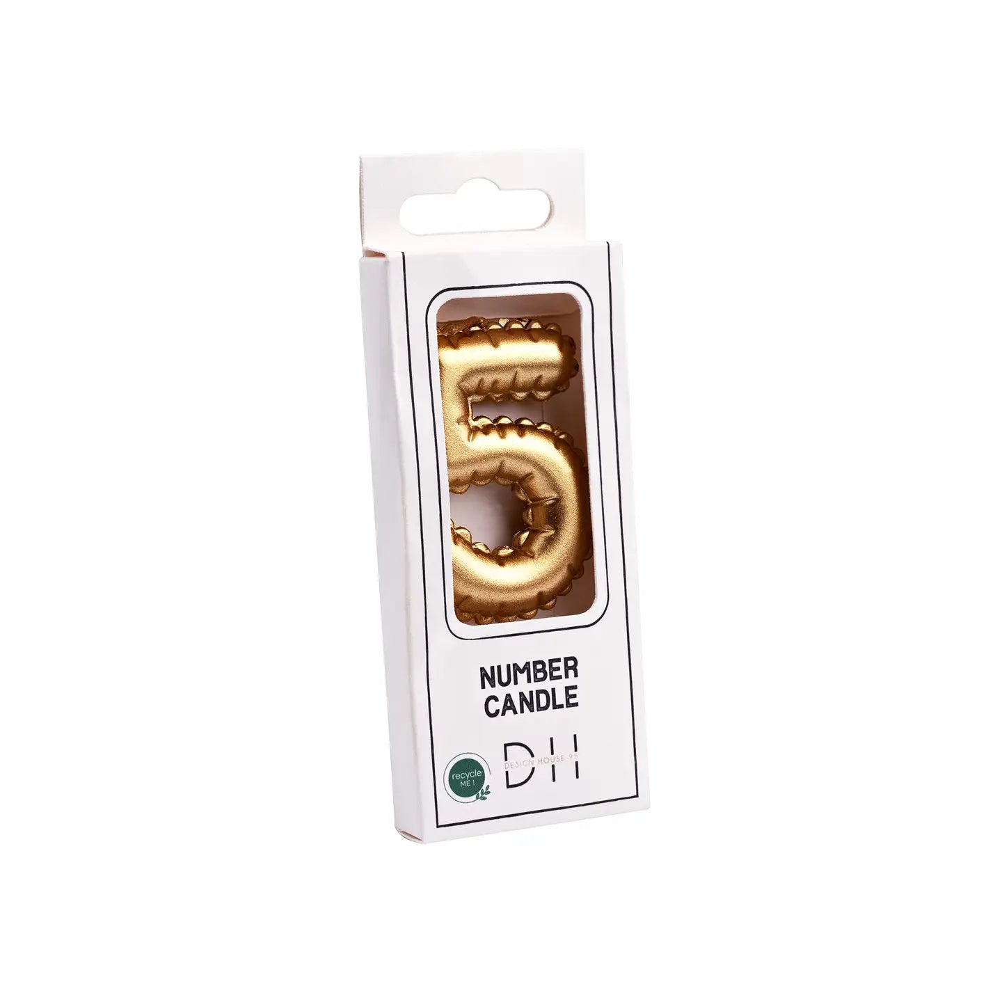 Bougie chiffre - Ballon en aluminium doré