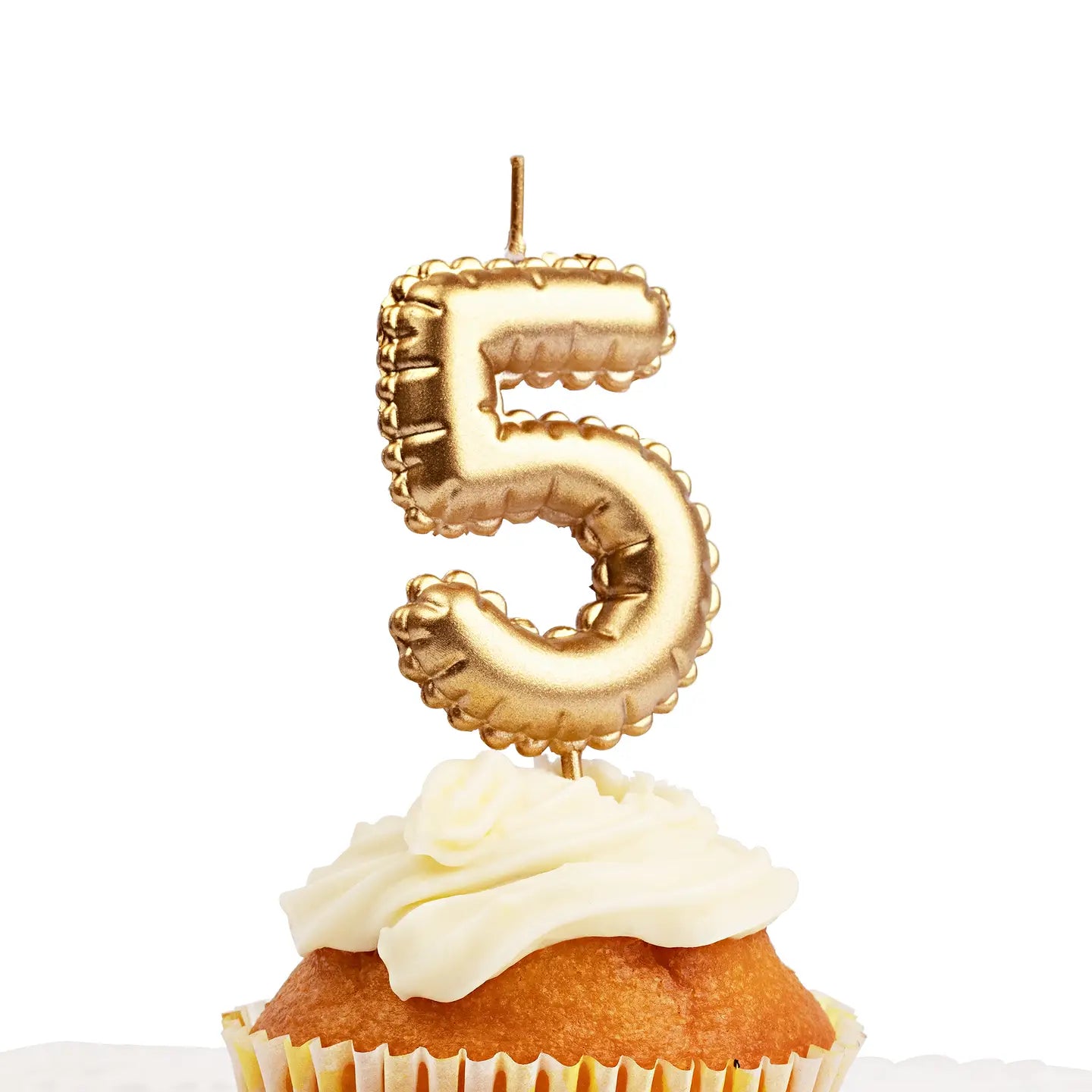 Bougie chiffre - Ballon en aluminium doré