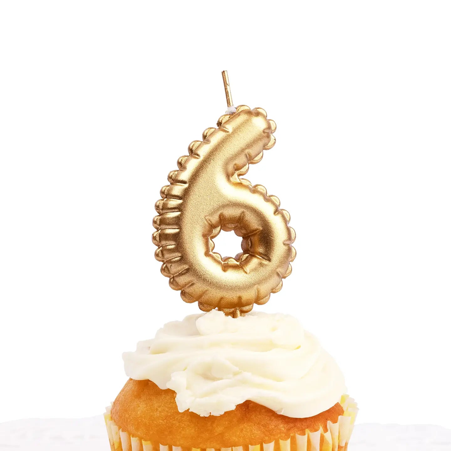 Bougie chiffre - Ballon en aluminium doré