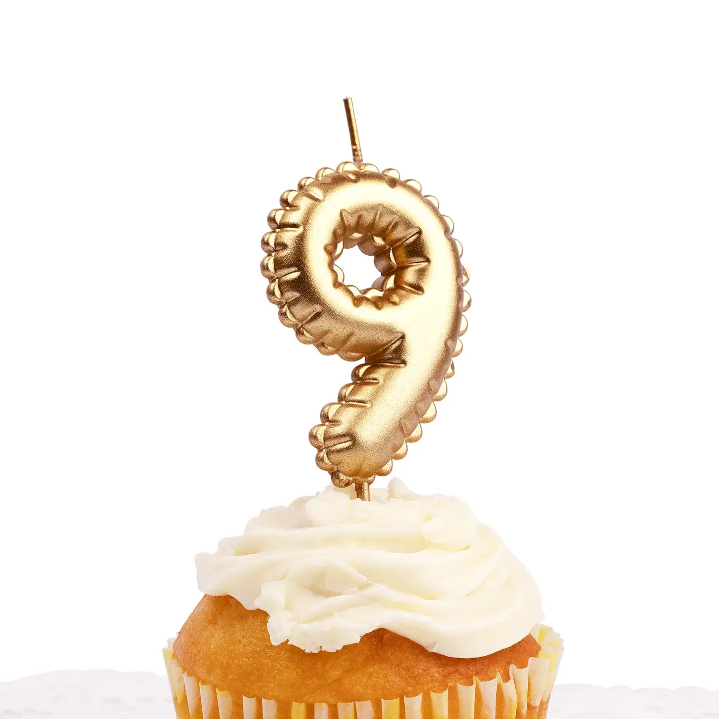 Bougie chiffre - Ballon en aluminium doré