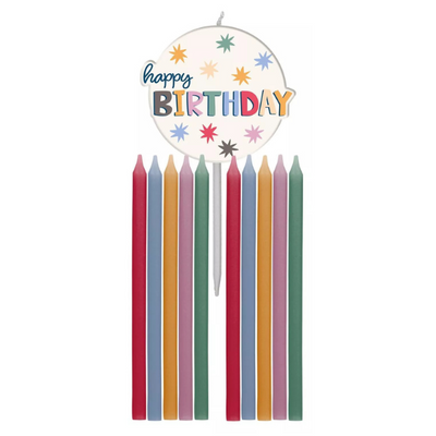 Bougies - Happy Birthday en couleurs
