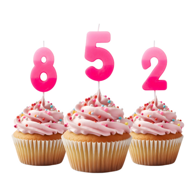 Bougie chiffre - Rose