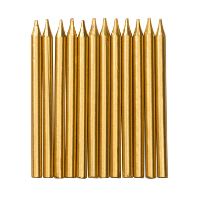 12 Bougies dorées