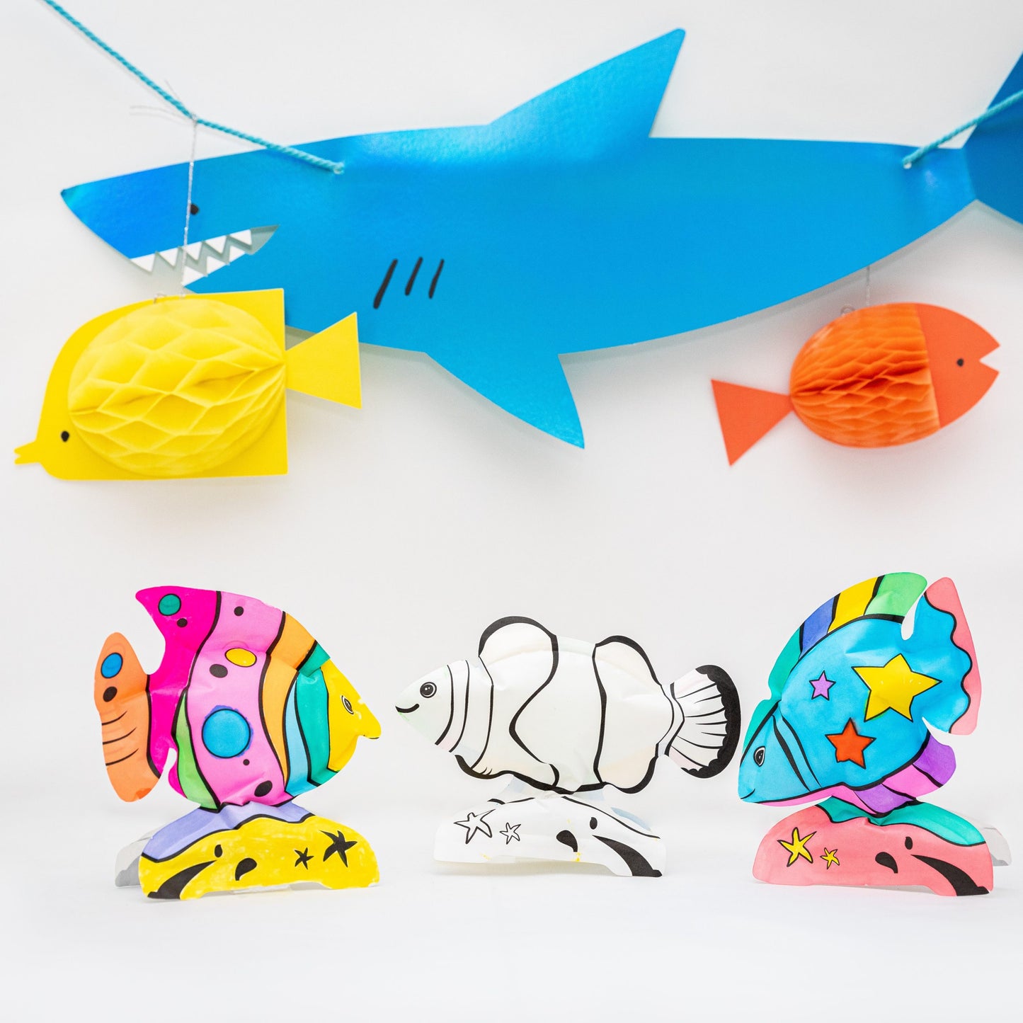 Pack anniversaire coloriages gonflables - x8 Animaux marins