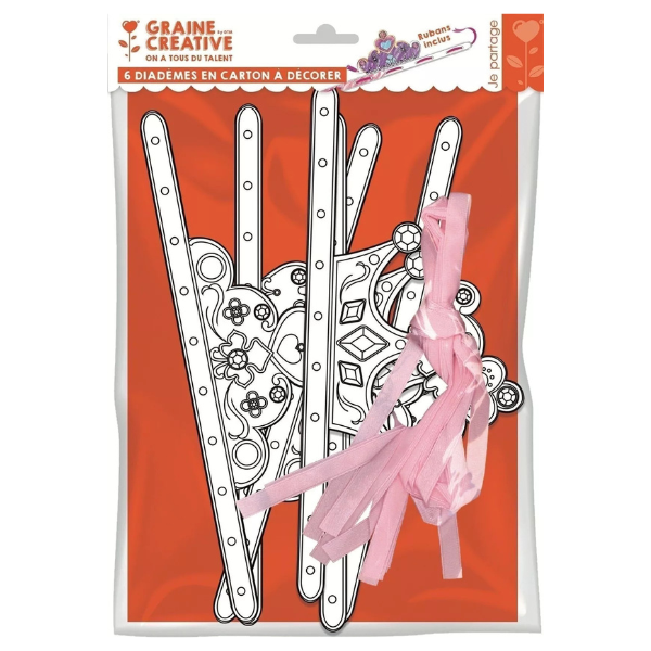 6 Diadèmes princesses à décorer