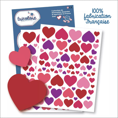 Gommettes coeurs - 152 pièces
