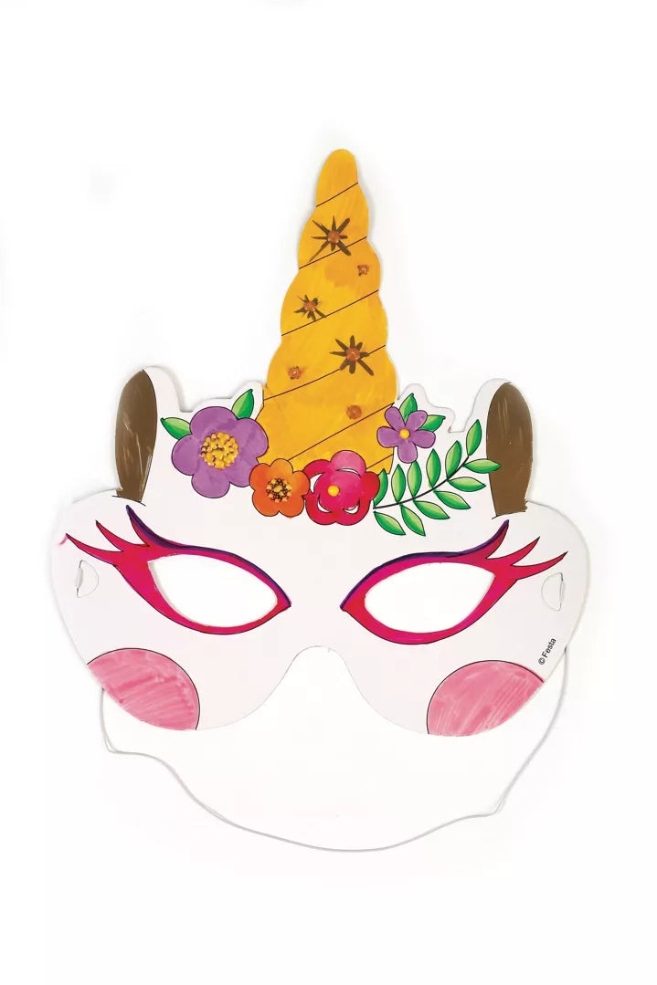 6 Masques licornes à décorer