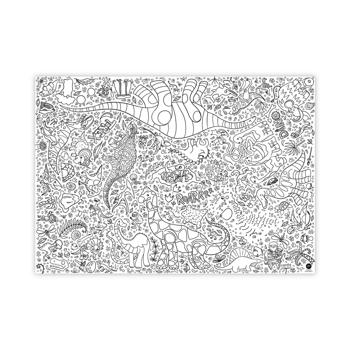 Nappe à colorier - Dinos