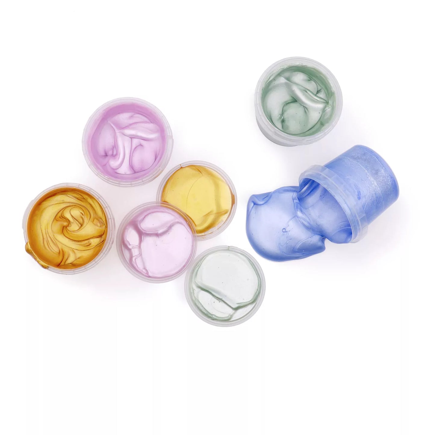 4 Peintures à doigts à paillettes - Set Mika