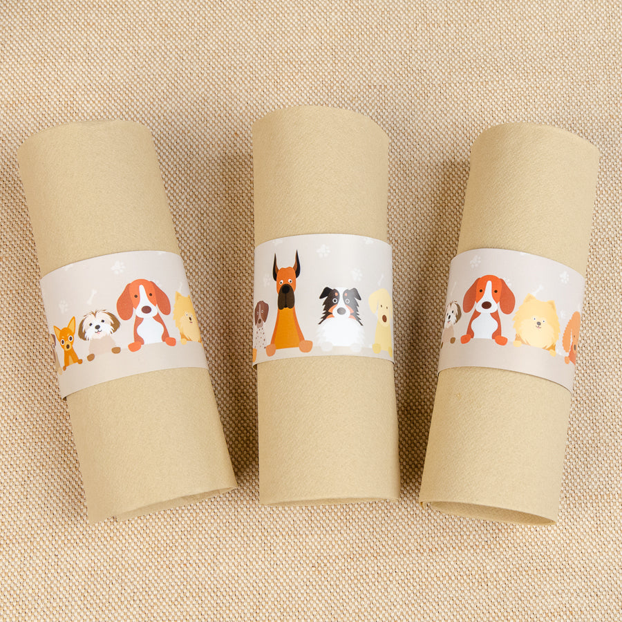 6 Ronds de serviettes - Chiens