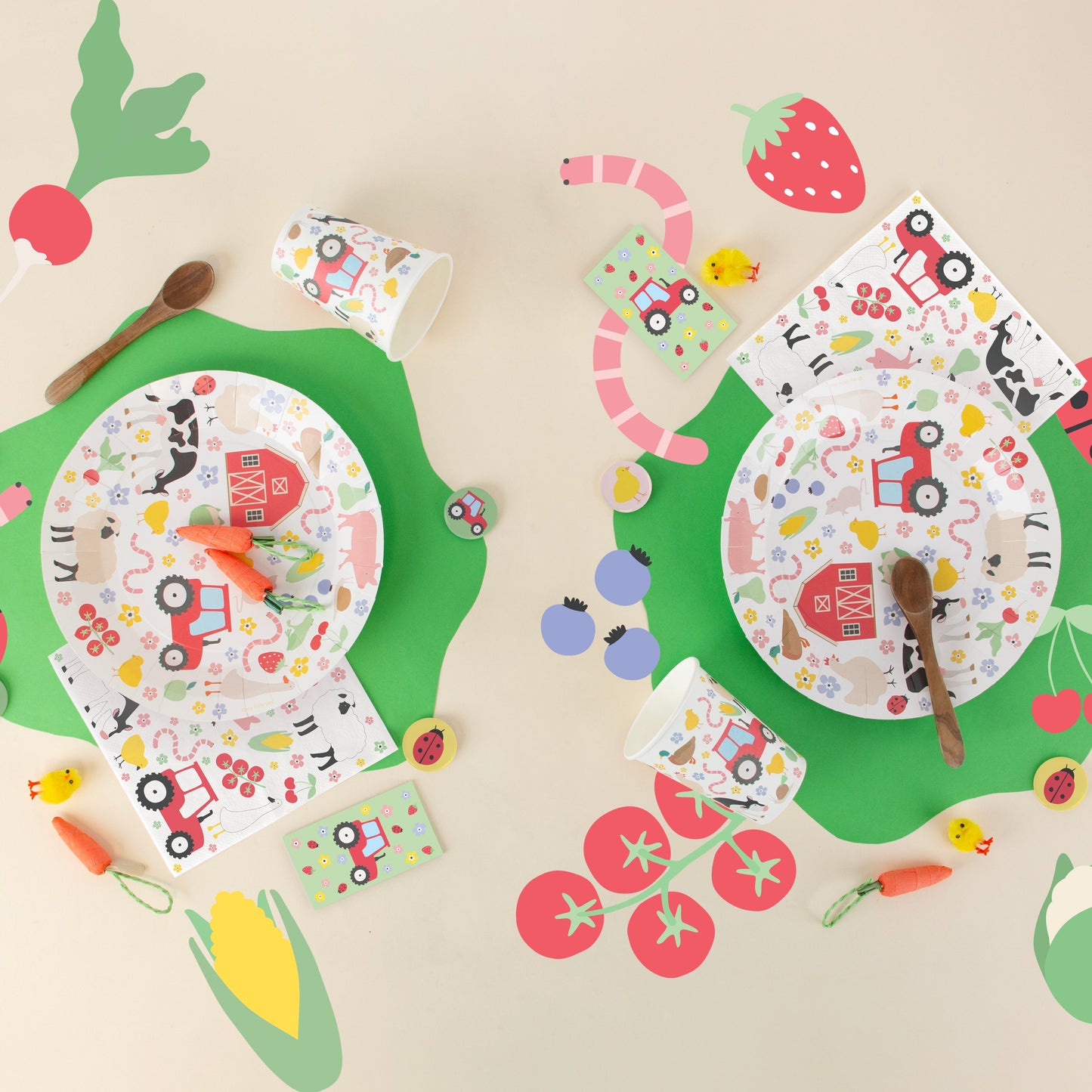 8 Cartons d'invitation - Ferme