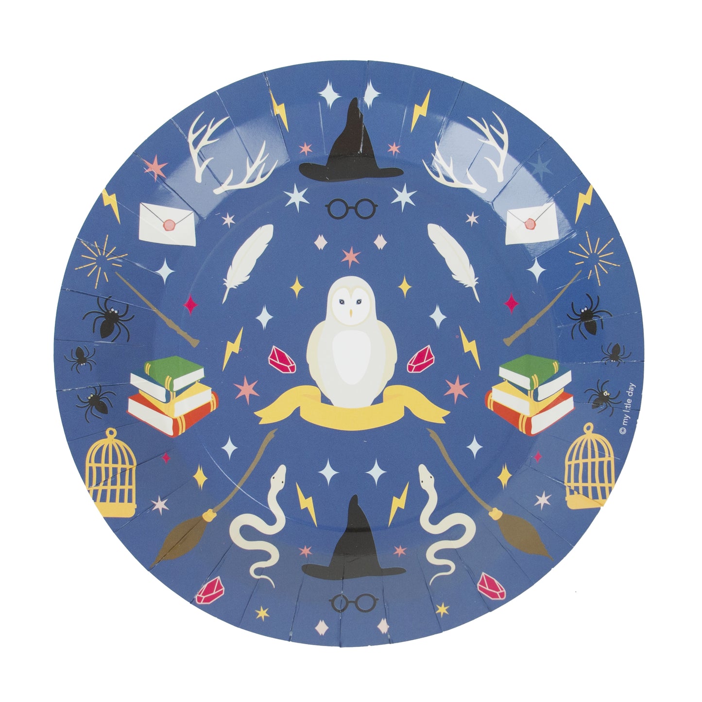 8 Assiettes en carton - Sorciers