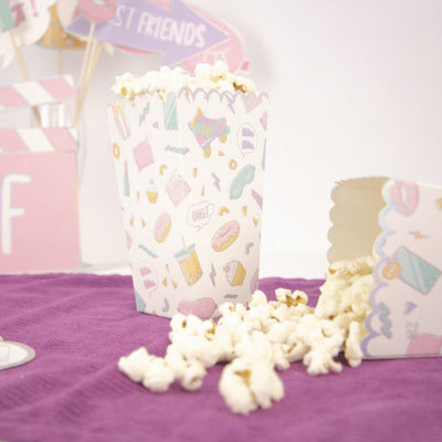 8 Boîtes à pop-corn - Pyjama Party