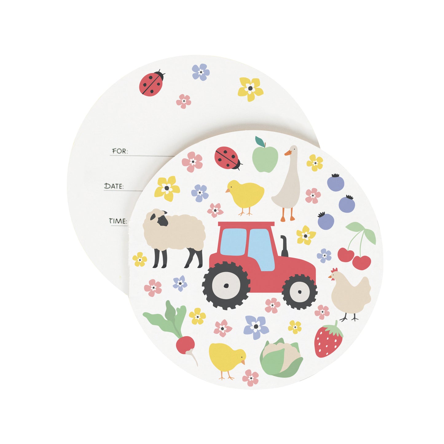 8 Cartons d'invitation - Ferme