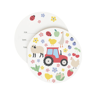 8 Cartons d'invitation - Ferme