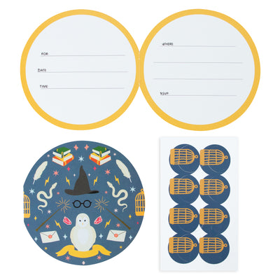 8 Cartons d'invitation - Sorciers