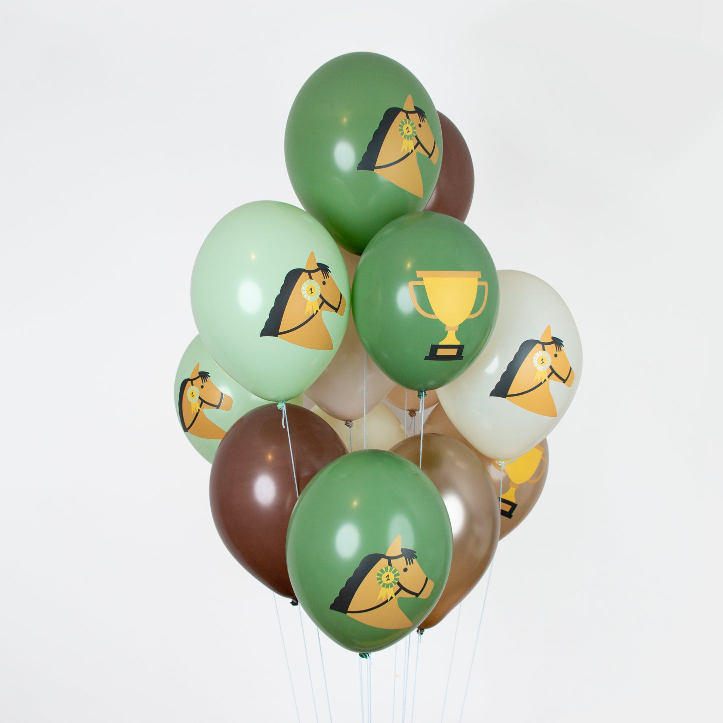 5 ballons à motifs imprimés - Chevaux