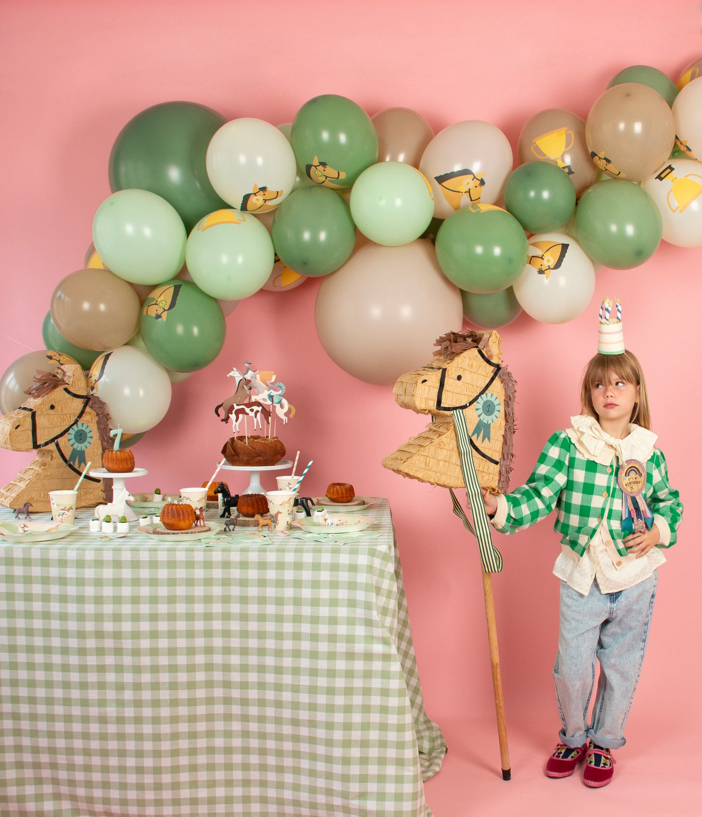 5 ballons à motifs imprimés - Chevaux