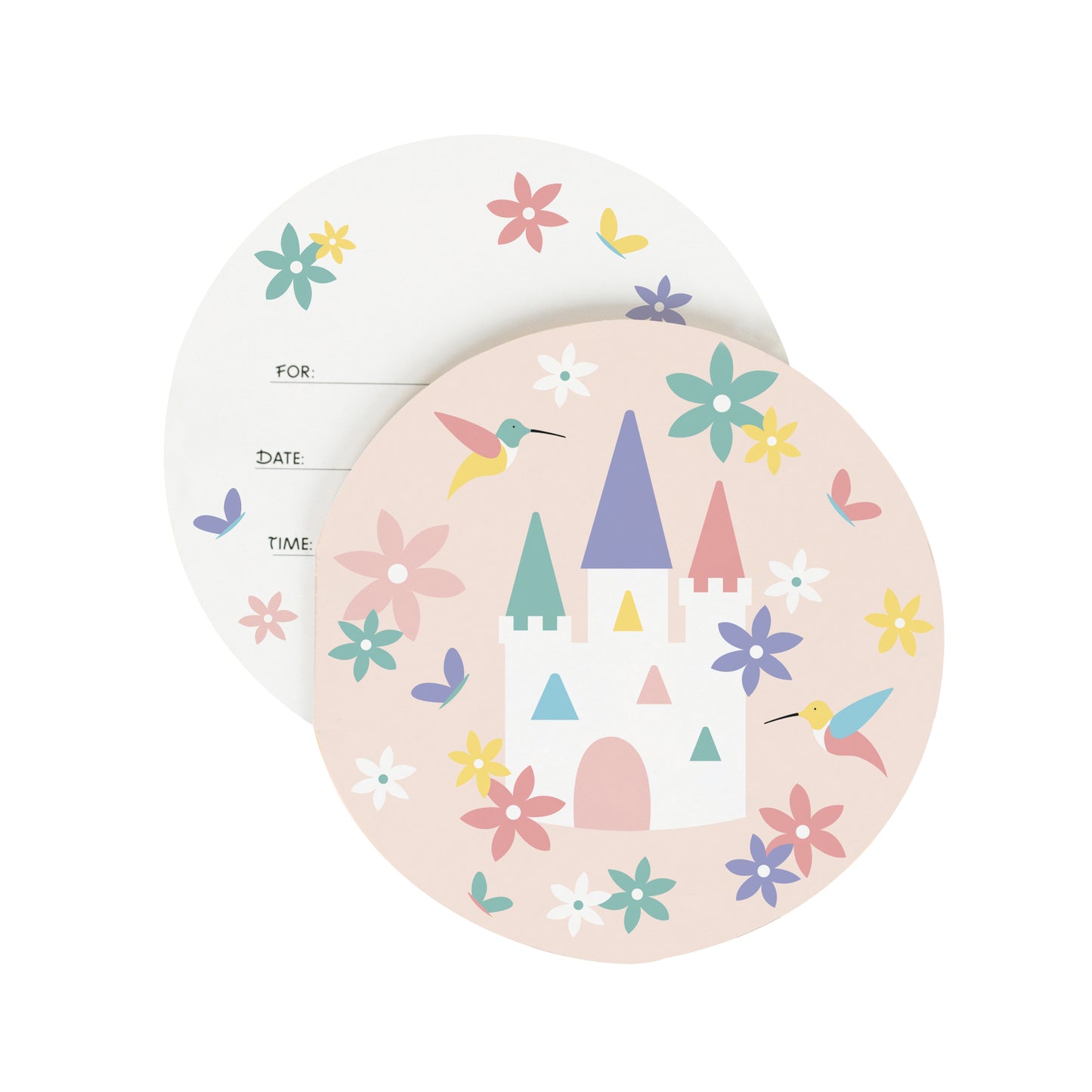 8 Cartons d'invitation - Princesses