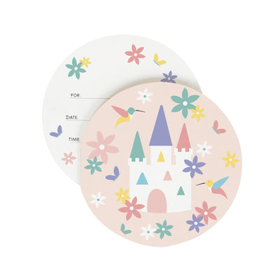 8 Cartons d'invitation - Princesses