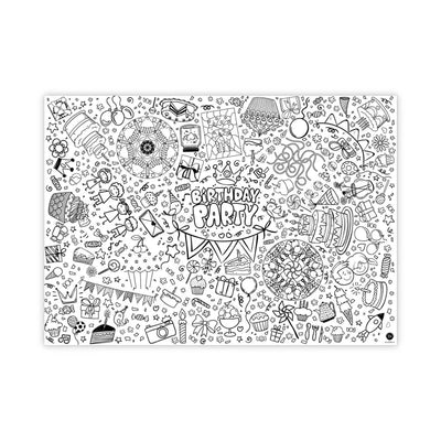 Nappe à colorier - Birthday Party