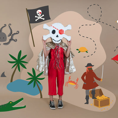 8 Cartons d'invitation - Pirates
