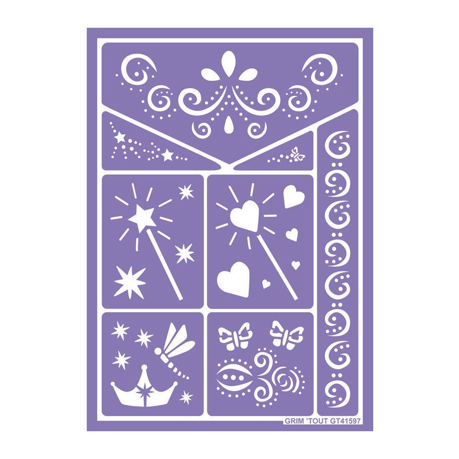 Pochoir de maquillage express - Conte de fée