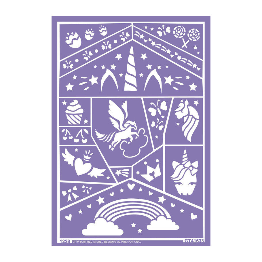 Pochoir de maquillage express - Poney et Licornes