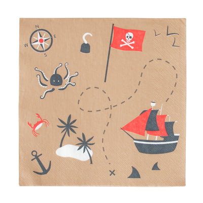 20 Serviettes en papier - Pirates