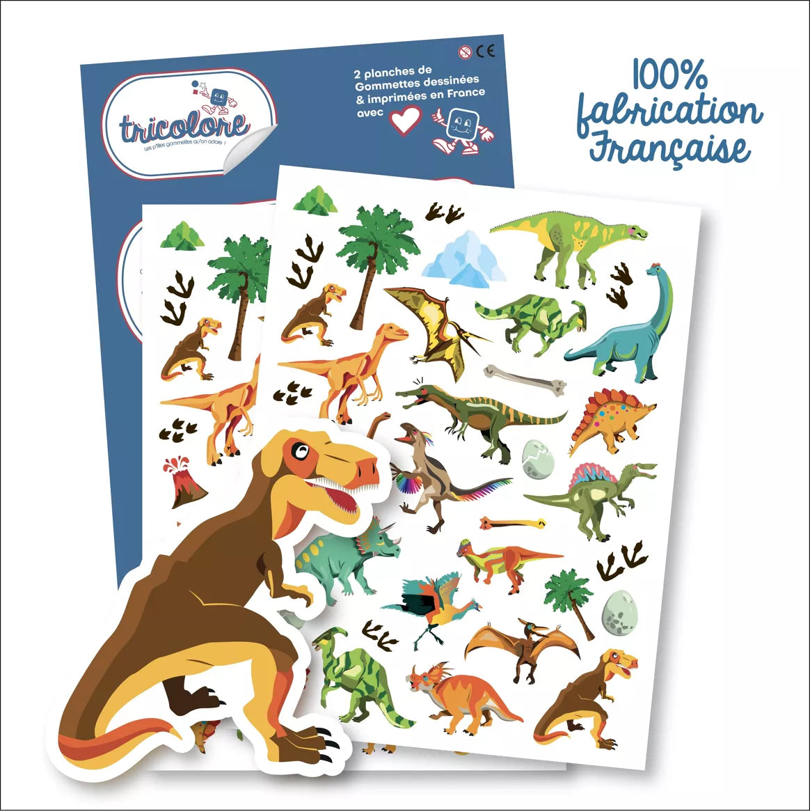Gommettes Dinosaures - 90 pièces