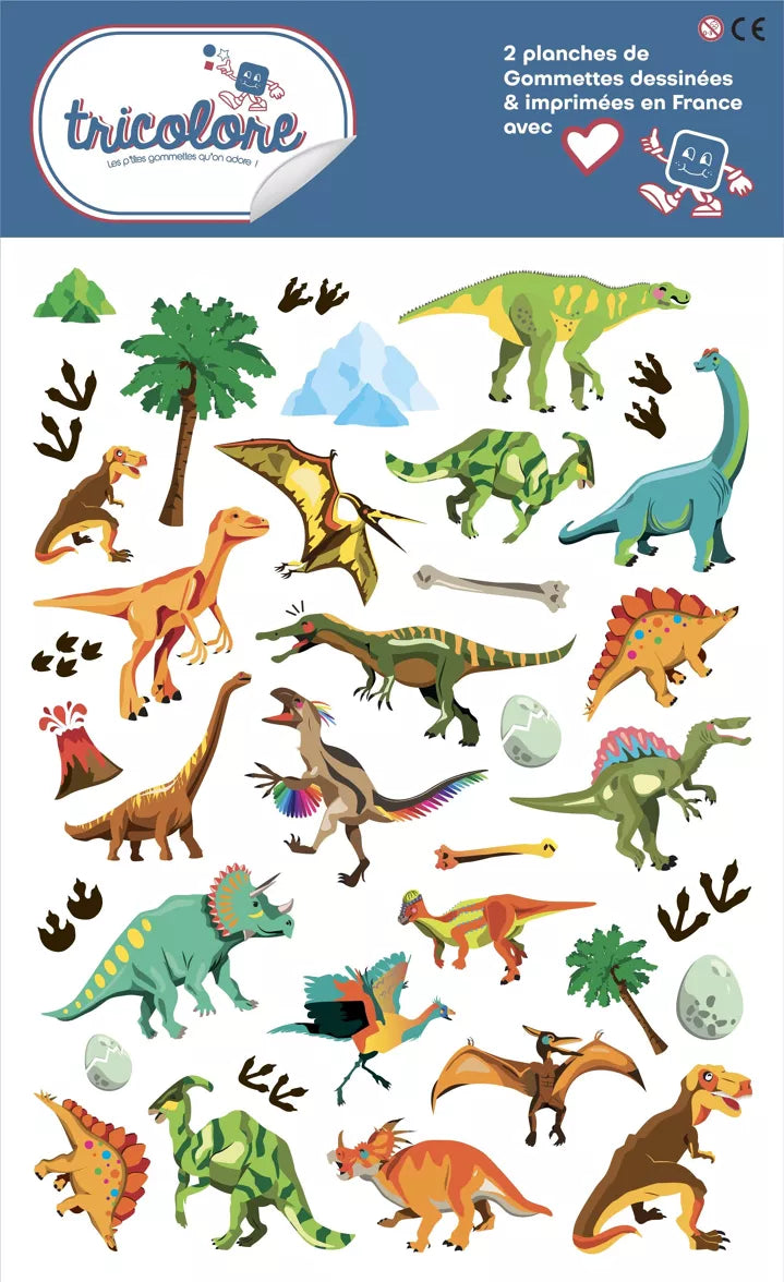 Gommettes Dinosaures - 90 pièces
