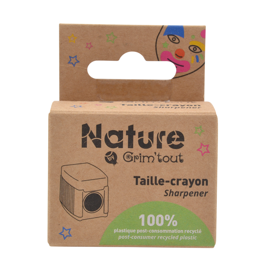 Taille-crayon 100% plastique recyclé