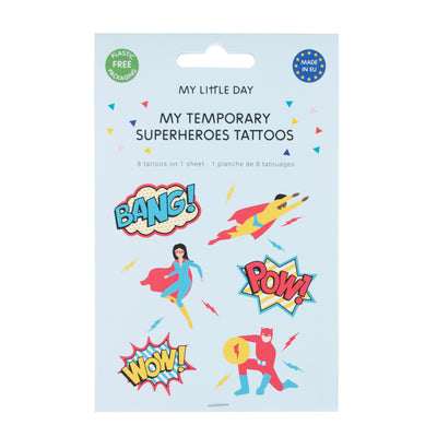 8 Tatouages éphémères - Super-héros