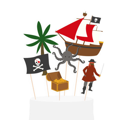 6 Cake toppers - Pirates